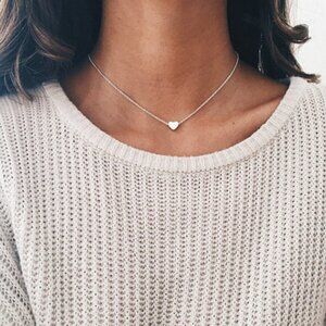 Elegant cute small heart necklace jewelry